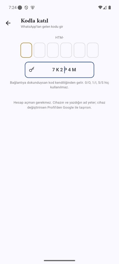 Rejoindre un khatm avec un code